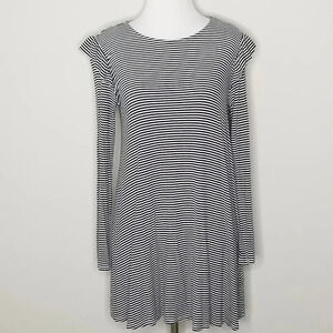 4SI3NNA Long Sleeve Black & White Striped Top S